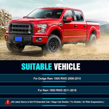 2 inch Rear Leveling Lift Kits for 2009-2018 Dodge Ram 1500 RWD Models, Raise 2 Inch Rear Lift Spacer for Dodge Ram Suspension Lift Kits