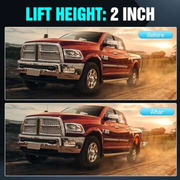 2 inch Rear Leveling Lift Kits for 2009-2018 Dodge Ram 1500 RWD Models, Raise 2 Inch Rear Lift Spacer for Dodge Ram Suspension Lift Kits