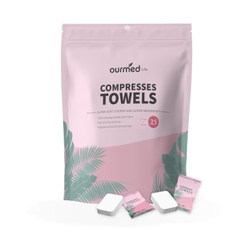Ourmed Life Compressed Towels - Super Thick Disposable Portable Face Towels for Travel, Camping, 48 ...