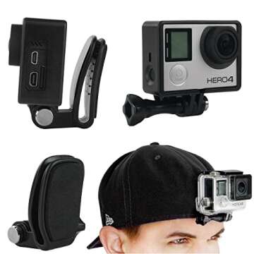 CamKix Head & Backpack Mount Bundle Compatible with GoPro Hero 13, 12,11, 10, 9, 8,7, 6, 5, Black, Session, Hero 4, Black, Silver, Hero+ LCD, 3+, 3, DJI Osmo Action