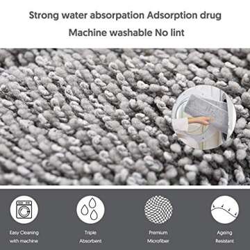 HOMTOYOU Microfiber Hardwood Floor Mop with 4 Washable Pads, 360 Rotation Dust Flat Mop with Ultra Long Stainless Steel Handle for Home/Office Floor Cleaning