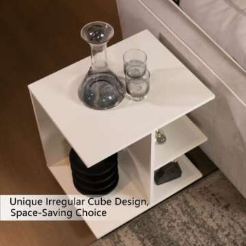 Stylish wwawwo Farmhouse Nightstand with Rolling Casters