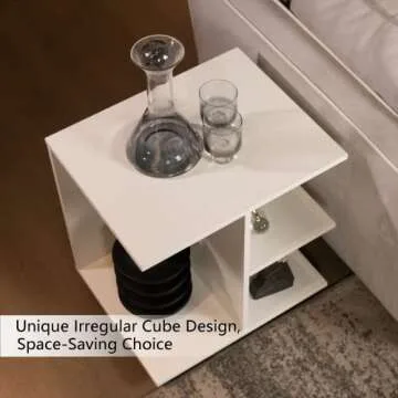 Stylish wwawwo Farmhouse Nightstand with Rolling Casters