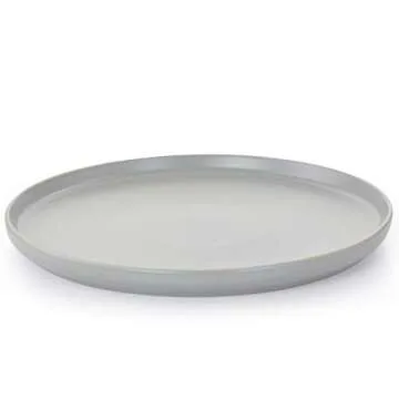 Elama Luxmatte Contemporary Dinnerware Set, 20 Piece, Light Grey