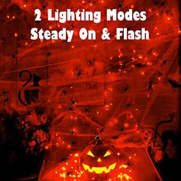 Makion Halloween Decorations,Orange Fairy String Lights 4 Pack,19.7Ft/6M 60 LEDs 2 Modes Indoor Copper Wire Twinkle Lights for Halloween Carnival Themed Party Decorations (Battery Operated)