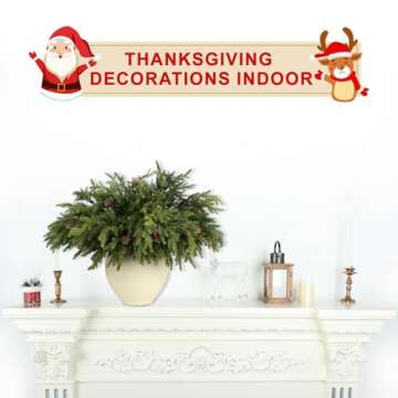 LZNPA 6 Pcs Real Touch Christmas Pine Branches with Pine Cones, Natural Droopy,Soft Bendable Pine Stems, Lifelike Christmas Greenery Stems for Vases, Wreaths Outdoor Indoor Christmas Decorations