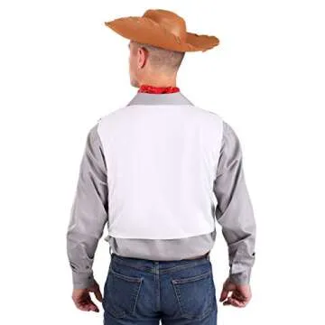 Disguise Men's Disney Pixar Toy Story and Beyond Woody Adult Costume Kit, Yellow/Black/White/Brown, One Size