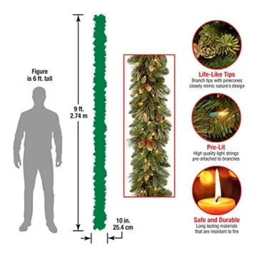 Buy National Tree Company Pre-Lit Christmas Garland 9ft