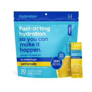 Hydrant Hydrate Lemonade Electrolyte Powder Stick Packets