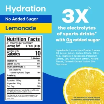 Hydrant Hydrate Lemonade Electrolyte Powder Stick Packets