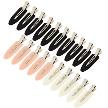 MADHOLLY 20Pcs No Bend Hair Clips - Crease-Free and Lightweight for Styling Makeup