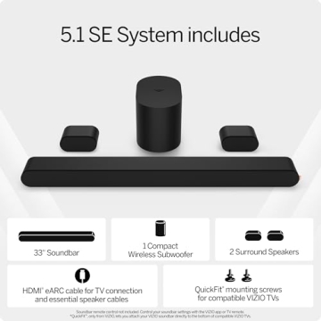 VIZIO 5.1 Soundbar SE with Wireless Subwoofer