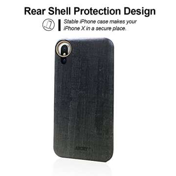 iPhone Telephoto Lens, ARORY Clip On 12x Telephoto Lens + PU Leather Phone Case, Cell Phone Camera Lens for iPhone x 10 Only (Gray)