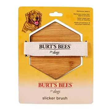 Burt's Bees for Pets Palm Slicker Brush - Recycled Bamboo Dog and Puppy Grooming Tool, Pet Hair Brush and Comb