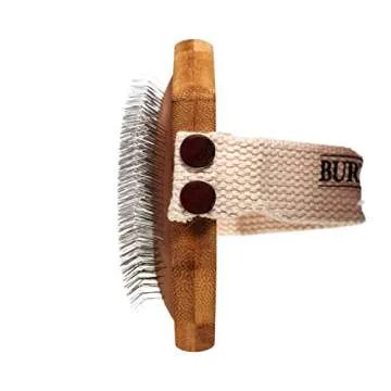 Burt's Bees for Pets Palm Slicker Brush - Recycled Bamboo Dog and Puppy Grooming Tool, Pet Hair Brush and Comb