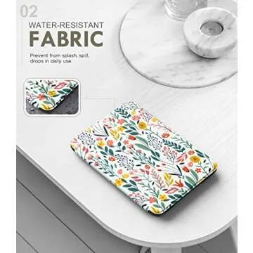 MoKo Case Fits 6" All-New Kindle (11th Generation-2024/2022 Release), Lightweight Shell Cover with Auto Wake/Sleep for Kindle 2024/2022 11th Gen e-Reader, Flowers