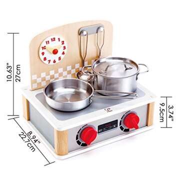 Hape 2-in-1 Kitchen & Grill Set for Kids' Role Play Toys