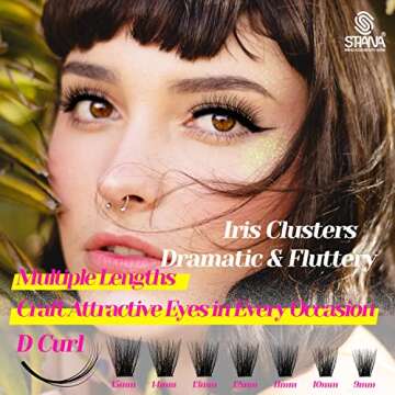 DIY Lash Extension Kit at Home, 144pcs Eyelash Extension Kit with Lash Bond and Seal Lash Tweezers Lash Clusters Wispy Individual Lashes Kit Eyelashes Kit Lash Clusters D Curl Iris 10-15mm