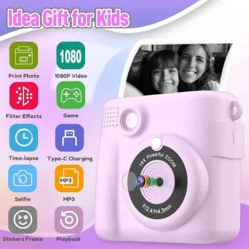 Kids Instant Print Camera - Fun Photography for Toddlers