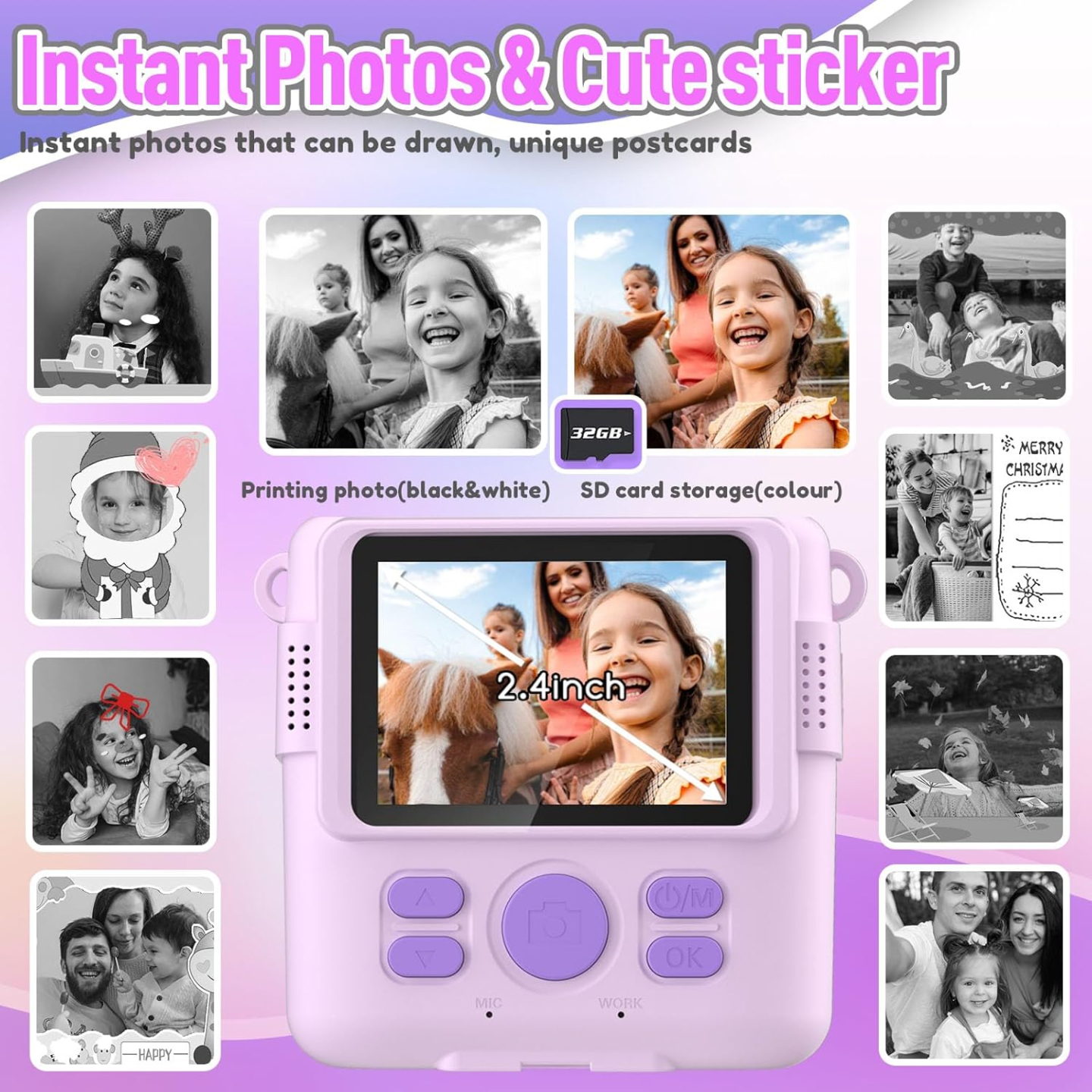 Kids Instant Print Camera - Fun Photography for Toddlers
