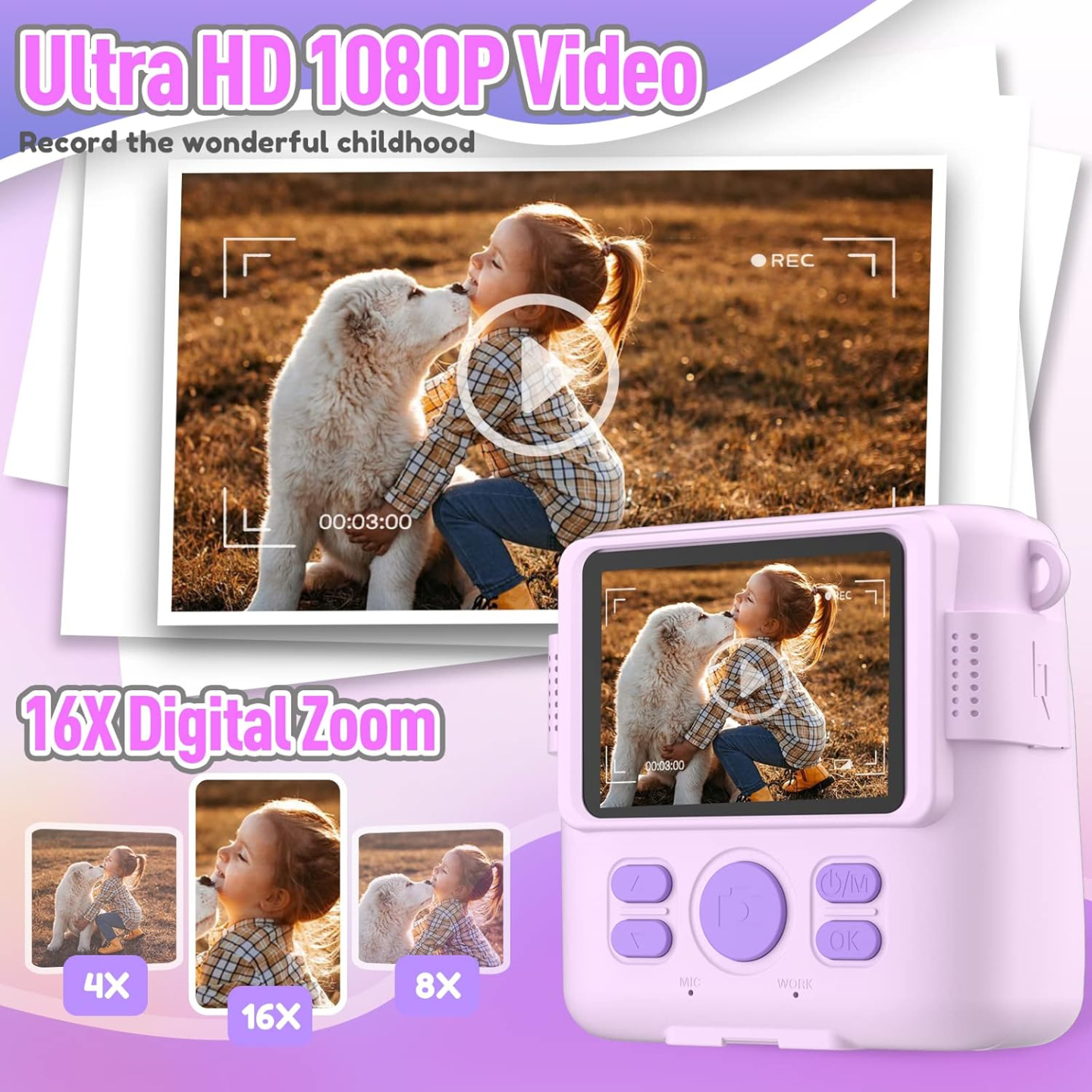 Kids Instant Print Camera - Fun Photography for Toddlers