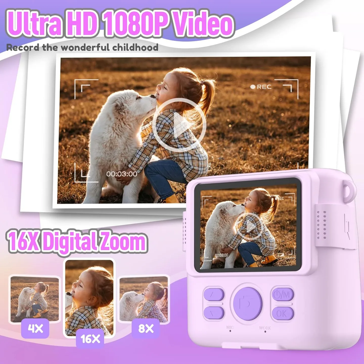 Kids Instant Print Camera - Fun Photography for Toddlers