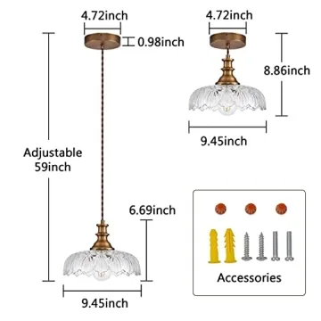 HDDFL Flower Shaped Vintage Pendant Lights for Stylish Spaces