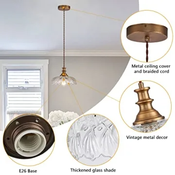 HDDFL Flower Shaped Vintage Pendant Lights for Stylish Spaces