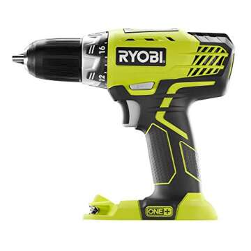 Ryobi P1811 One+ Compact Drill/Driver Kit (5 Piece Bundle: 1x P208 Drill/Driver Power Tool, 2x P102 18 Volt Battery, 1x P118 18 Volt Battery Charger, 1x Lime Green Ryobi Tool Bag)