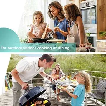 Premium 17 Inch Extra Long Grill Tongs For Safe Cooking