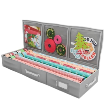 Primode Wrapping Paper Storage Container for Under Bed Organization