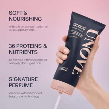UNOVE Deep Damage Hair Treatment Mask Ex 320 ml/10.82fl.oz | Protein-Rich Nourishment | Deep Conditi...
