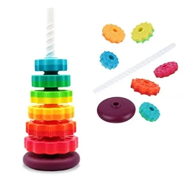 LUCKFUTURE Spinning Stacking Toy for Ages 1-3