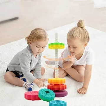LUCKFUTURE Spinning Stacking Toy for Ages 1-3