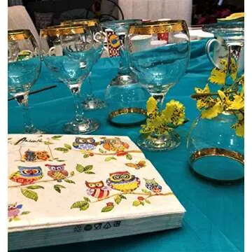 20-ct Owl Napkins for Celebrations and Découpage