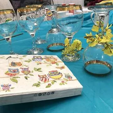 20-ct Owl Napkins for Celebrations and Découpage