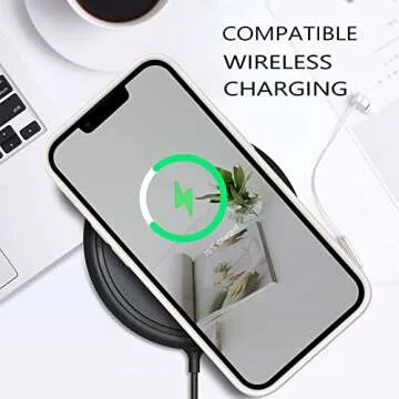 GUAGUA Compatible with iPhone 13 Pro Max Case 6.7 Inch Liquid Silicone Soft Gel Rubber Slim Microfiber Lining Cushion Texture Cover Shockproof Protective Phone Case for iPhone 13 Pro Max, White