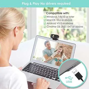 Avater 1080P HD Webcam with Microphone for PC and Laptop
