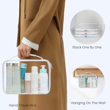 Versatile 4Pack Zippered Hard Pouches for Organizing