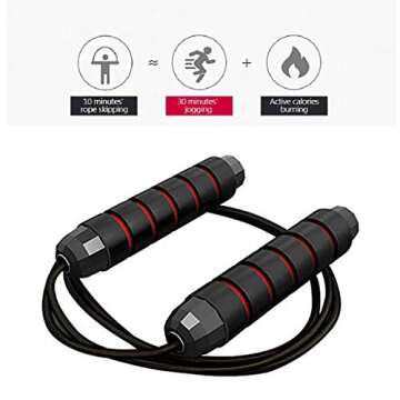 Skipping Rope Tangle-Free Ball Bearings Rapid Speed Jump Rope Cable Aerobic Exercise Speed Endurance Training Fitness Gym Memory Foam Handles for Women Men (Blue)