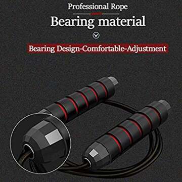 Skipping Rope Tangle-Free Ball Bearings Rapid Speed Jump Rope Cable Aerobic Exercise Speed Endurance Training Fitness Gym Memory Foam Handles for Women Men (Blue)