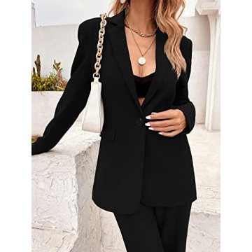 Febriajuce Women's Oversized Blazer Work Casual Elegant