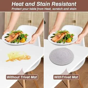 Billbotk 8" Trivets for Hot Dishes, Hot pots and Pans, 6 Heat Resistant Hot Pads, Pot Holders for Kitchen, Hot Plate Mats for Kitchen Countertops, Table, Home Essentials, Farmhouse Decor