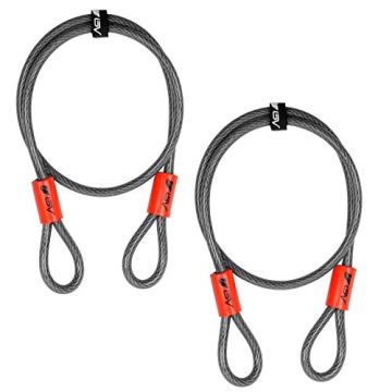 BV Heavy-Duty 4FT Security Cable Lock with Loops for Ultimate Protection