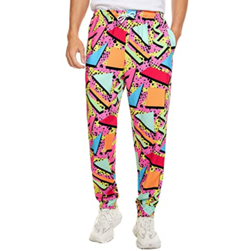 Stylish 80s 90s Retro Jogger Pants for Men & Women - Perfect for Themed Parties and Casual Wear