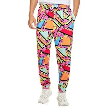 Stylish 80s 90s Retro Jogger Pants for Men & Women - Perfect for Themed Parties and Casual Wear