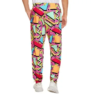 Retro 80s 90s Jogger Pants for Men Women Comfortable Stylish