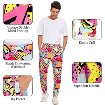 Retro 80s 90s Jogger Pants for Men Women Comfortable Stylish