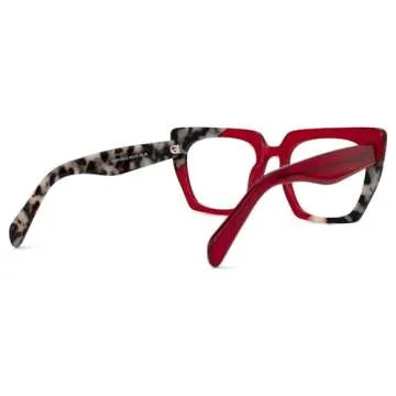 VOOGLAM Blue Light Blocking Glasses for Women Anti Eyestrain Computer Trending Frame Eyewear Red Sanna GWA081343-03