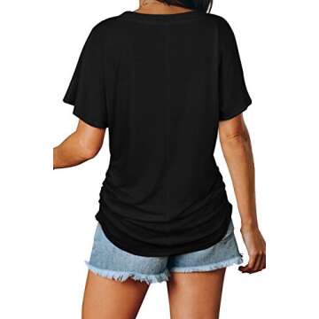 Stylish Womens V Neck Short Sleeve Casual Tops for All Occasions